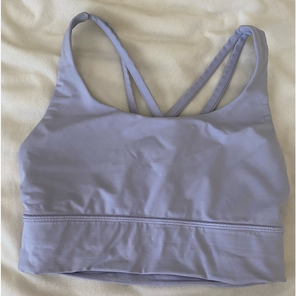 Lululemon Longline Energy Bra in pastel blue